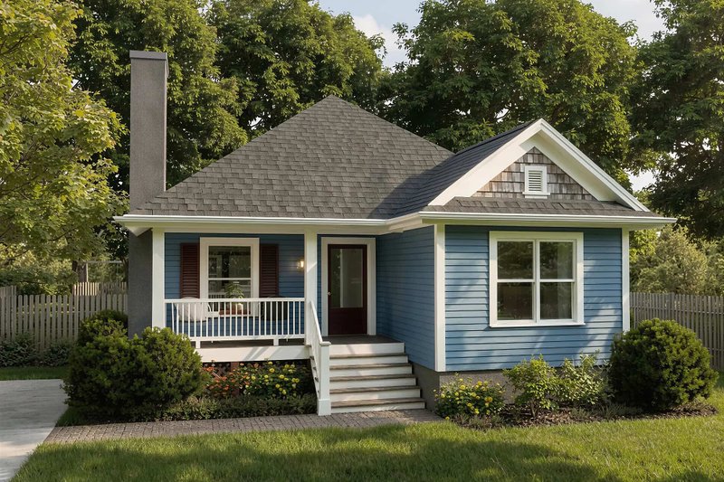 Home Plan - Exterior - Front Elevation 2 for Bungalow House Plan #79-160 - 3 bed, 2 bath