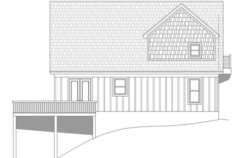 Architectural House Design - Exterior - Rear Elevation for Country House Plan #932-203 - 3 bed, 2 bath