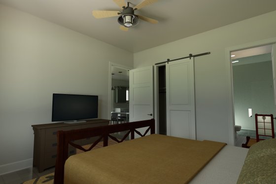 Interior - Master Bedroom for Farmhouse House Plan #1069-25 - 2 bed, 2 bath