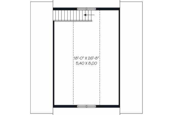 Floor Plan - Upper Floor for Traditional House Plan #23-765, 0 bath