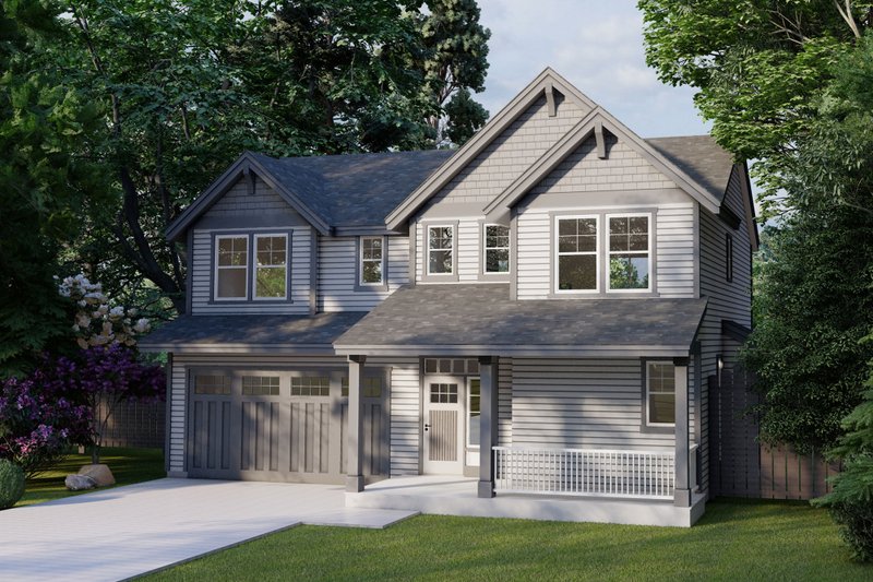 Dream House Plan - Craftsman Exterior - Front Elevation Plan #53-605