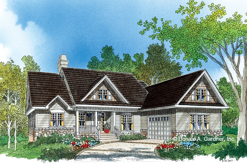 Dream House Plan - Craftsman Exterior - Front Elevation Plan #929-448
