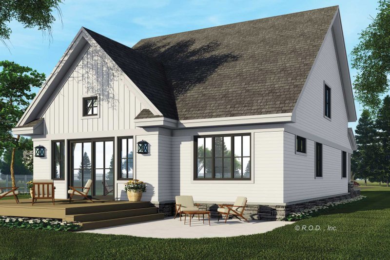 House Plan Design - Exterior - Rear Elevation 2 for Farmhouse House Plan #51-1565 - 4 bed, 2.5 bath
