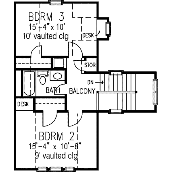 Architectural House Design - Bungalow Floor Plan - Upper Floor Plan #410-241