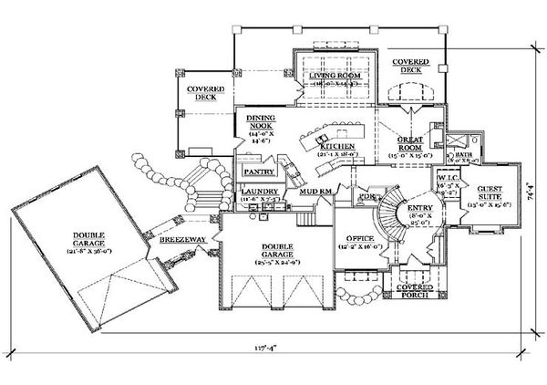 Dream House Plan - European Floor Plan - Main Floor Plan #5-431