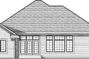 Exterior - Rear Elevation for Traditional House Plan #70-832 - 3 bed, 2 bath
