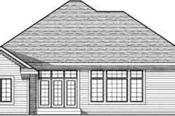 Exterior - Rear Elevation for Traditional House Plan #70-832 - 3 bed, 2 bath