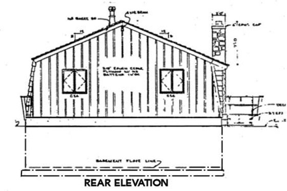 Exterior - Rear Elevation for Bungalow House Plan #312-760 - 3 bed, 2.5 bath