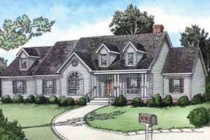 Country Exterior - Front Elevation Plan #16-249