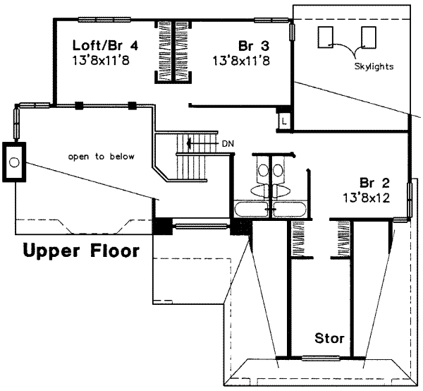 Floor Plan - Upper Floor Plan #320-111