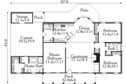 Ranch Style House Plan - 3 Beds 2 Baths 1689 Sq/Ft Plan #406-232 