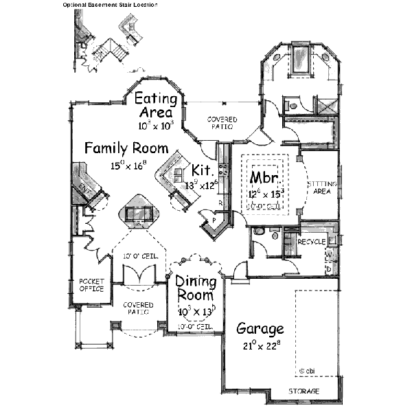 Dream House Plan - Mediterranean Floor Plan - Main Floor Plan #20-1383
