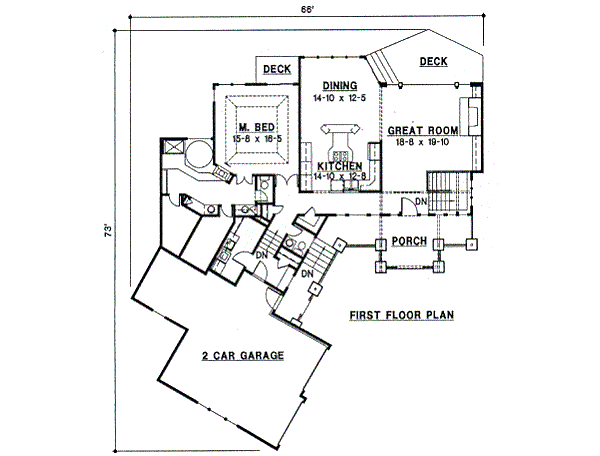 Traditional Floor Plan - Main Floor Plan #67-231