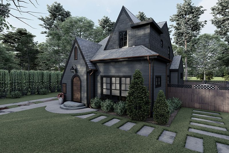 House Plan Design - Exterior - Other Elevation 4 for European House Plan #923-285 - 3 bed, 2.5 bath