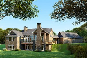 Exterior - Front Elevation 3 for Craftsman House Plan #17-2595 - 4 bed, 5 bath