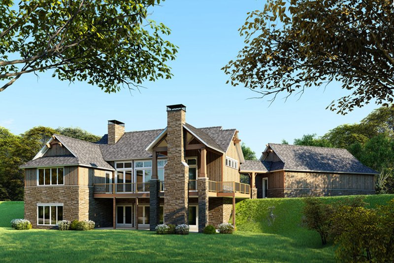 Architectural House Design - Exterior - Front Elevation 3 for Craftsman House Plan #17-2595 - 4 bed, 5 bath