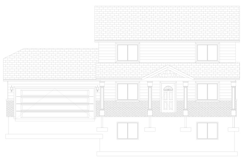 House Blueprint - Exterior - Front Elevation 5 for Traditional House Plan #1060-440 - 3 bed, 2.5 bath