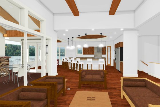 Interior - Family Room 2 for Craftsman House Plan #1069-1 - 2 bed, 2.5 bath