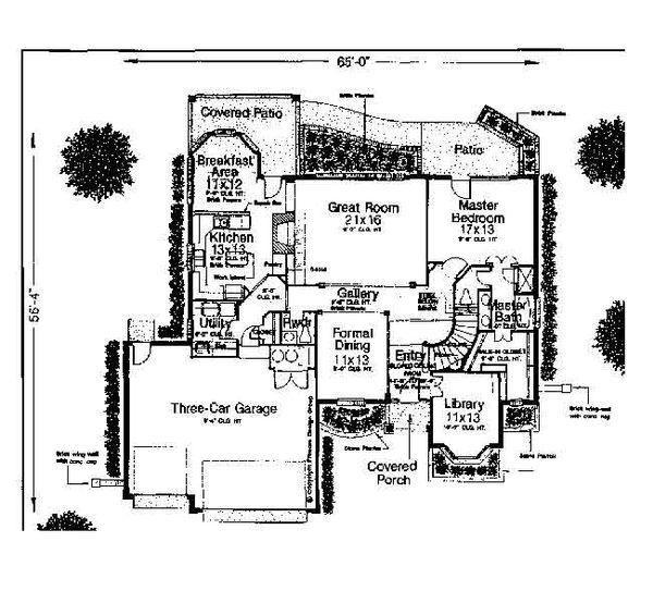 Colonial Style House Plan - 4 Beds 3.5 Baths 2616 Sq/Ft Plan #310-726 ...
