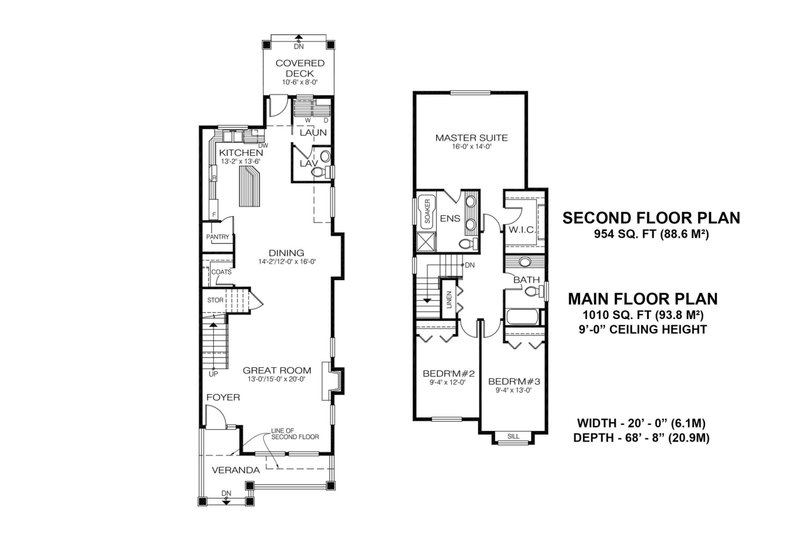 Home Plan - Floor Plan - Main Floor for Craftsman House Plan #1100-135 - 3 bed, 2.5 bath