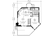 Contemporary Style House Plan - 1 Beds 1 Baths 696 Sq/Ft Plan #25-4192 