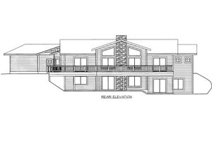 Exterior - Rear Elevation for Bungalow House Plan #117-741 - 3 bed, 3.5 bath