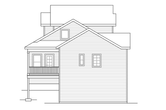 Exterior - Other Elevation for Country House Plan #124-1060 - 3 bed, 2.5 bath