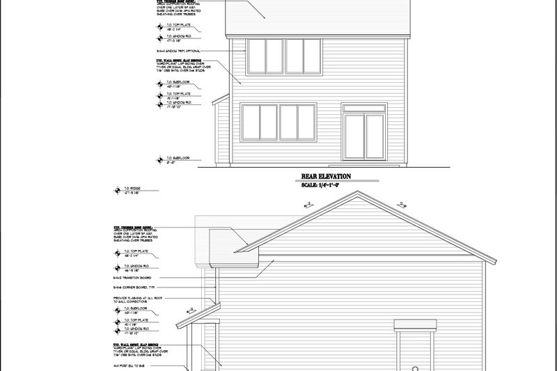 Architectural House Design - Exterior - Other Elevation 1 for Craftsman House Plan #53-763 - 3 bed, 2.5 bath