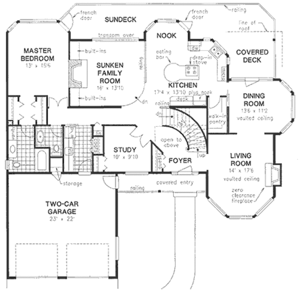 Traditional Floor Plan - Main Floor Plan #18-9136