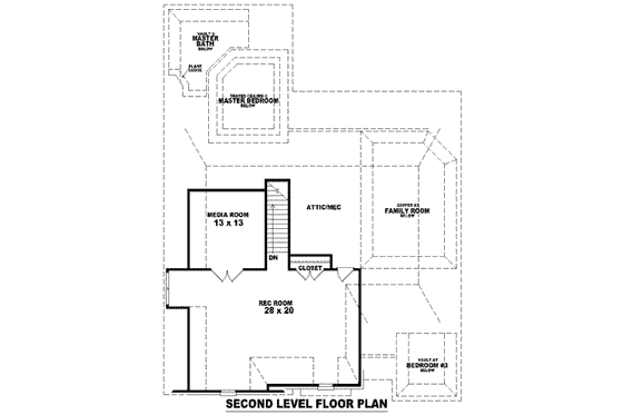 Floor Plan - Other Floor for European House Plan #81-1155 - 3 bed, 3 bath