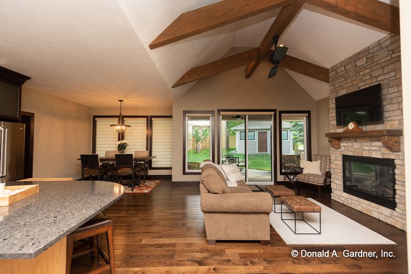 Architectural House Design - Interior - Family Room 1 for Craftsman House Plan #929-999 - 3 bed, 2 bath