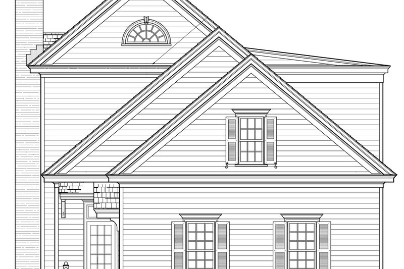 Architectural House Design - Exterior - Rear Elevation for Southern House Plan #137-379 - 4 bed, 4.5 bath