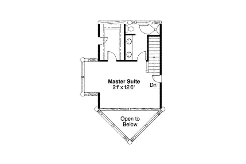 Home Plan - Floor Plan - Upper Floor for Contemporary House Plan #124-439 - 3 bed, 2 bath
