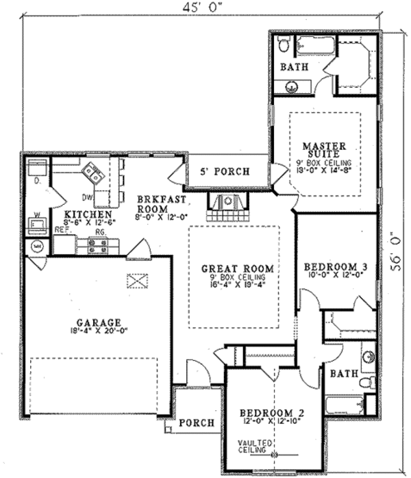 House Design - Traditional Floor Plan - Main Floor Plan #17-1090