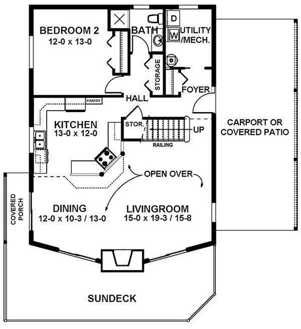 Architectural House Design - Cottage Floor Plan - Main Floor Plan #126-217