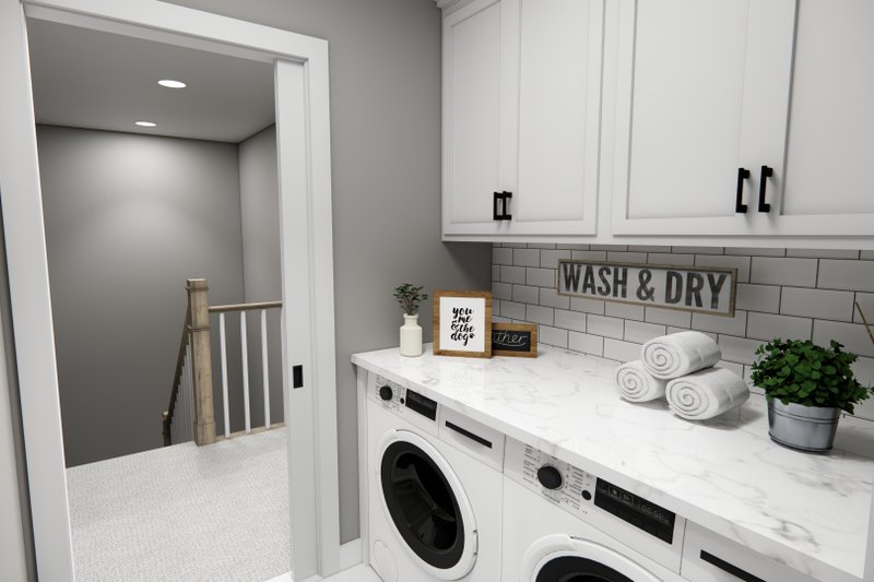 Architectural House Design - Interior - Laundry 1 for Craftsman House Plan #51-1472 - 3 bed, 2.5 bath