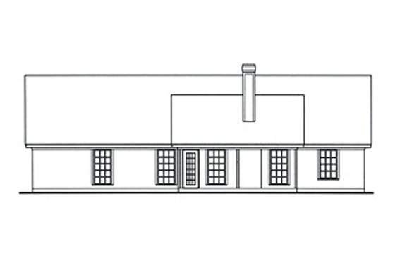 Exterior - Rear Elevation for Cottage House Plan #42-397 - 3 bed, 2 bath