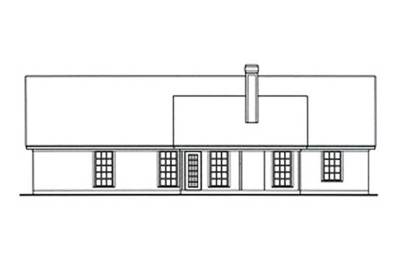 Dream House Plan - Exterior - Rear Elevation for Cottage House Plan #42-397 - 3 bed, 2 bath