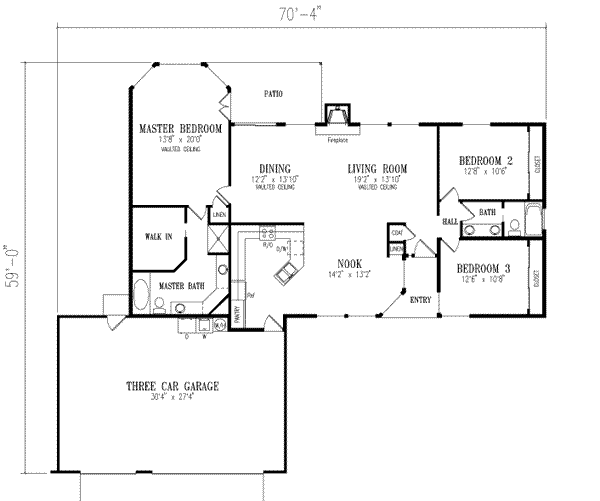 House Plan Design - Adobe / Southwestern Floor Plan - Main Floor Plan #1-360