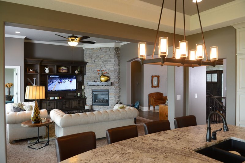 Home Plan - Interior - Family Room for European House Plan #20-2070 - 2 bed, 3.5 bath