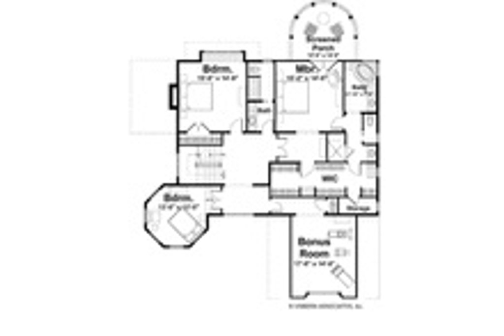 Floor Plan - Upper Floor for Farmhouse House Plan #928-417 - 3 bed, 3 bath