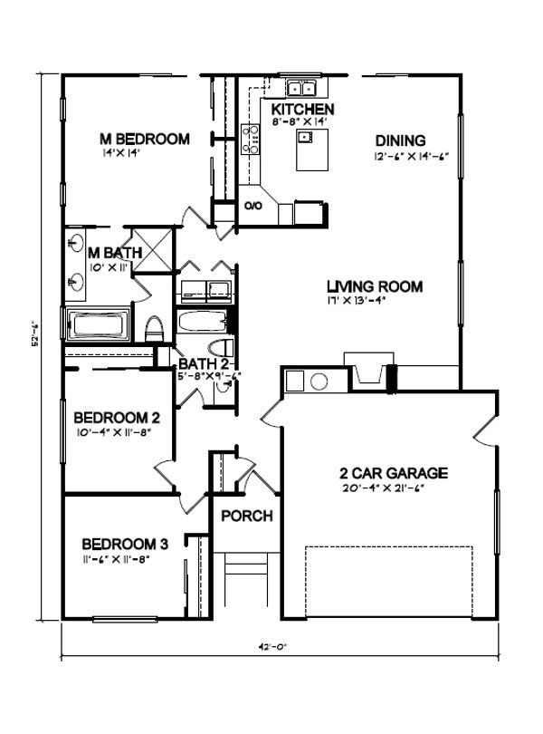 Traditional Floor Plan - Main Floor Plan #515-37