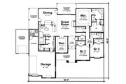 European Style House Plan - 3 Beds 2.5 Baths 2449 Sq/Ft Plan #20-2128 