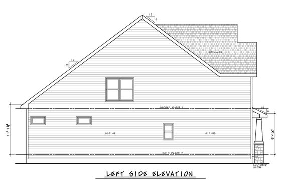 Exterior - Other Elevation for Craftsman House Plan #20-2485 - 4 bed, 3.5 bath
