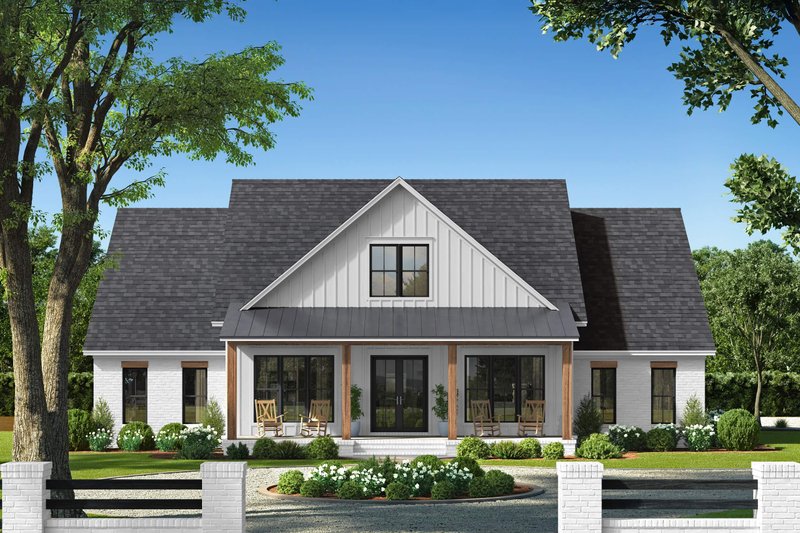 Architectural House Design - Exterior - Front Elevation 3 for Farmhouse House Plan #430-379 - 4 bed, 3.5 bath