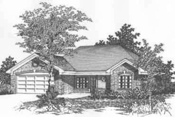 Exterior - Front Elevation for Traditional House Plan #329-141 - 4 bed, 2 bath