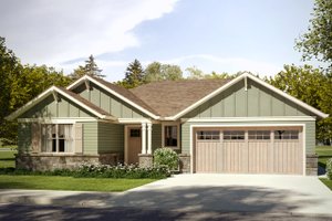 Craftsman Exterior - Front Elevation Plan #124-1030