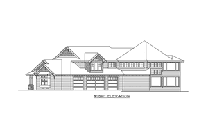 Exterior - Other Elevation 3 for Craftsman House Plan #132-166 - 5 bed, 4.5 bath