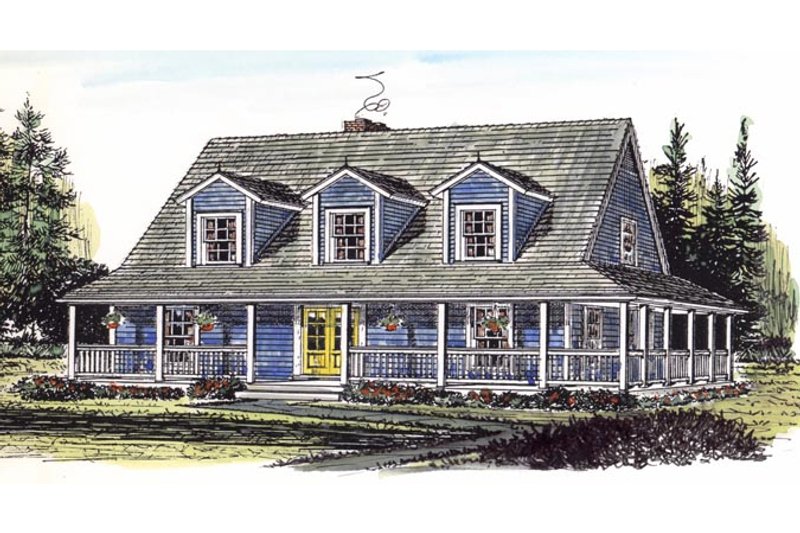 Home Plan - Country Exterior - Front Elevation Plan #315-104