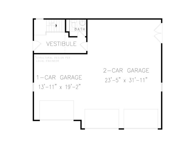 Home Plan - Craftsman Floor Plan - Main Floor Plan #54-509